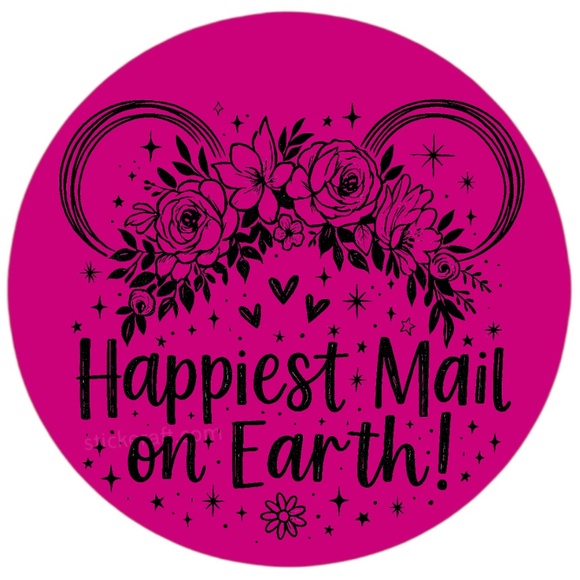 Happiest Mail on Earth Sticker 2” | Cute  DISNEY Label | Small Biz Packaging - Picture 7 of 14